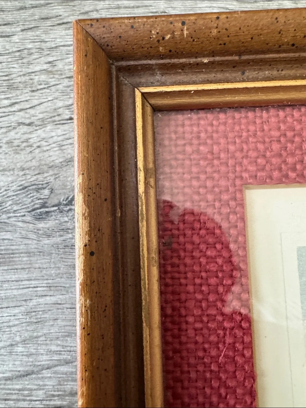 Framed Horse Print with Burgundy Mat and Wood Frame